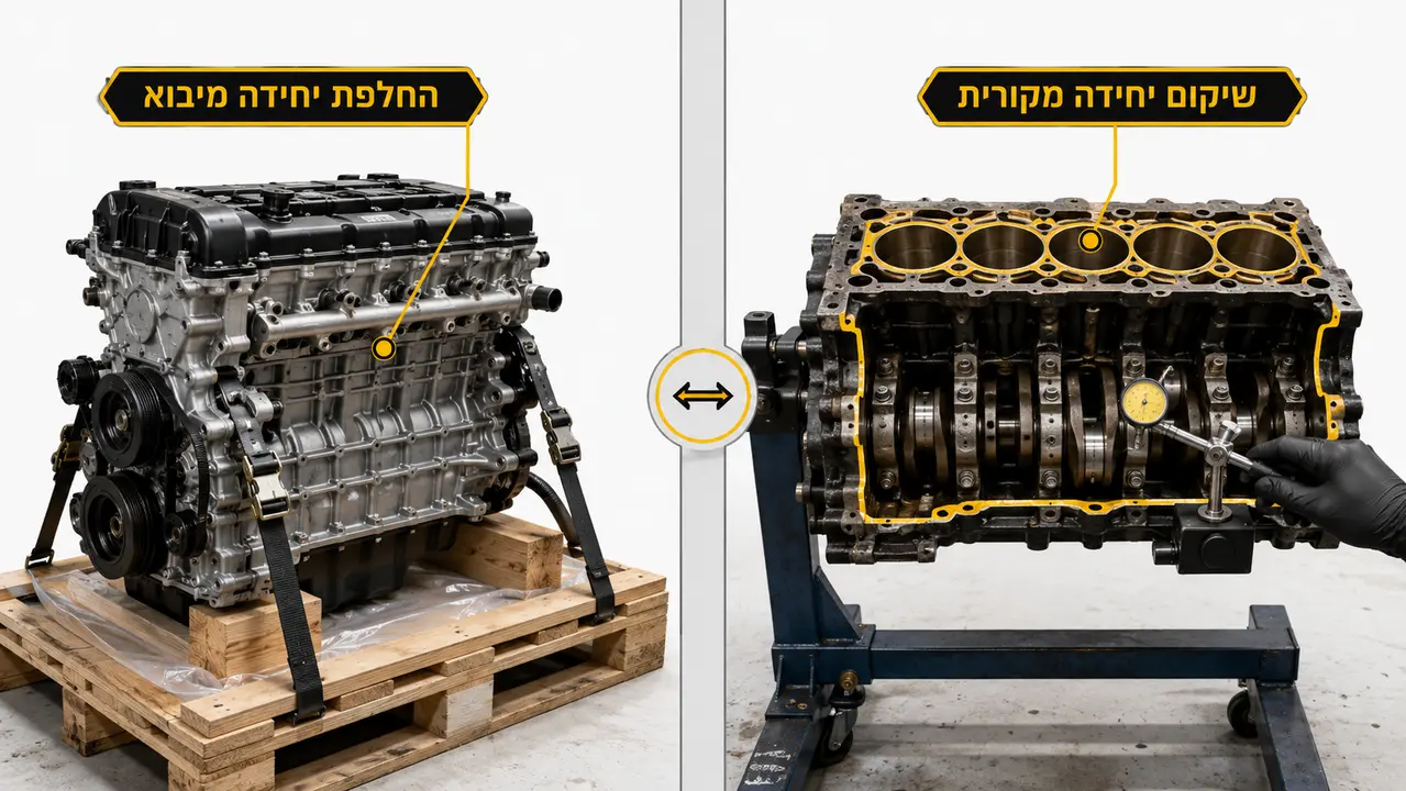 אוברול מנוע מול החלפה