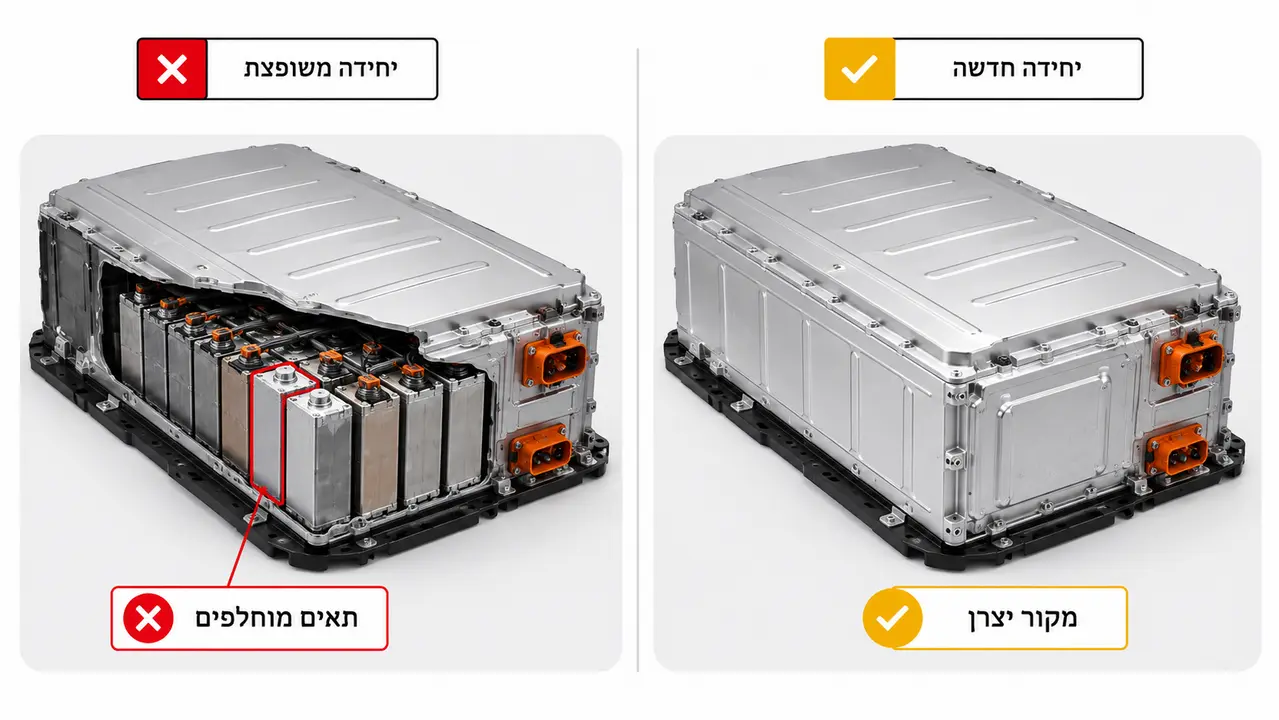 סוללה חדשה מול סוללה משופצת