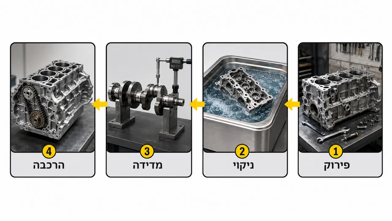 שלבי העבודה בפירוק והרכבה