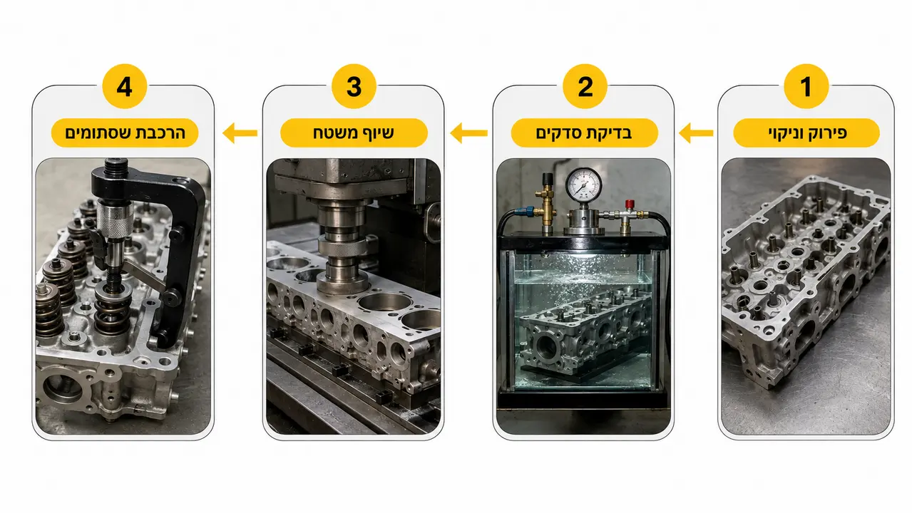 מה כולל תיקון ראש מנוע בפועל?