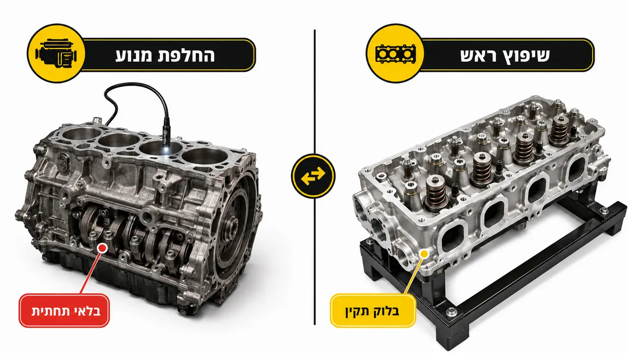 מתי שיפוץ ראש מנוע משתלם ומתי עדיף החלפת מנוע?