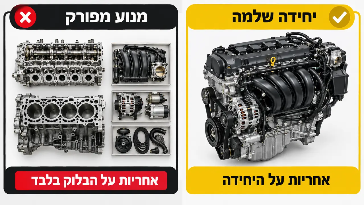 מנוע לרכב יד שנייה ומנוע חלופי