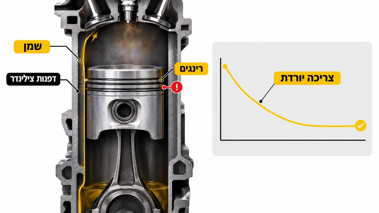 צריכת שמן מוגברת בהתחלה, תקין?